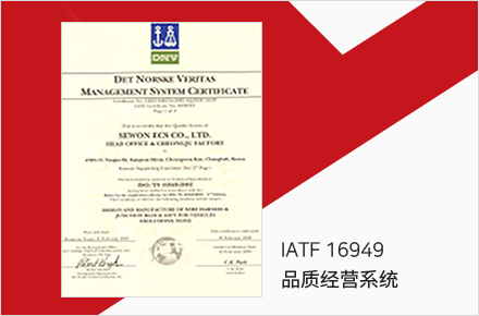 IATF 16949(品质经营系统)